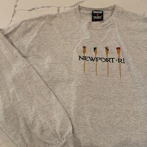 Vintage Gray Long Sleeve Tee - Newport RI